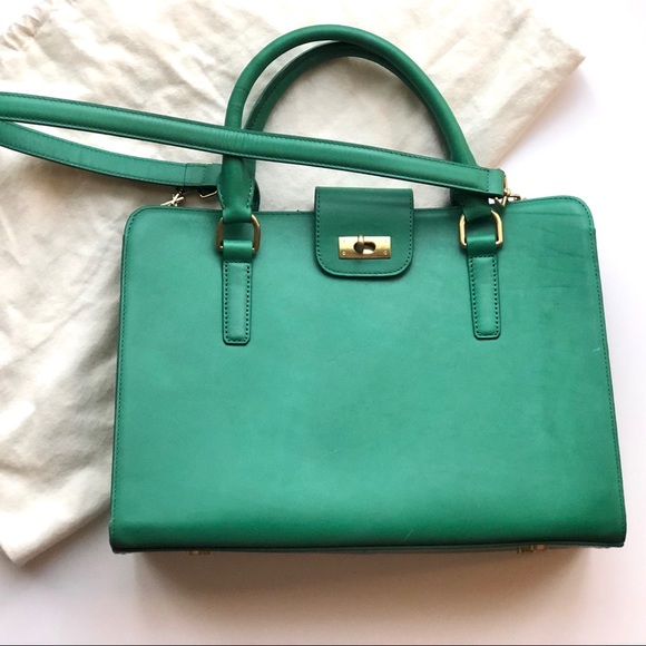 J. Crew Handbags - J. Crew green convertible tote / shoulder bag